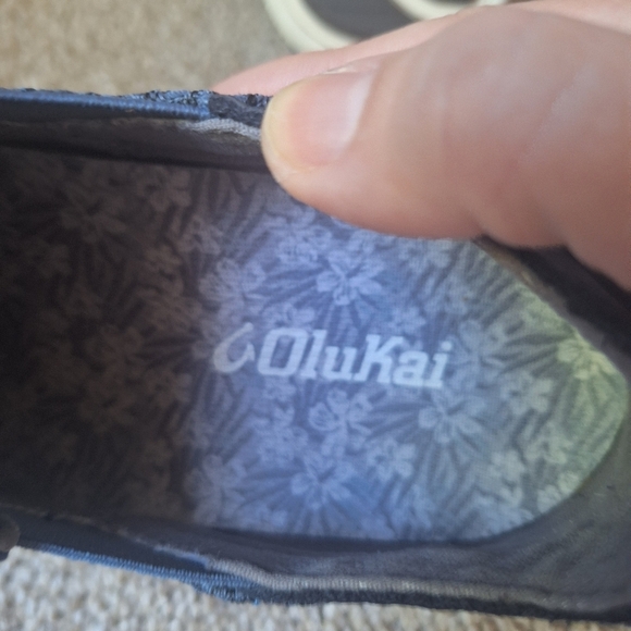 Olukai Alapa Mens Blue Slip On Drop Heel Woven Blue Casual Shoe Size 7 - Picture 7 of 9